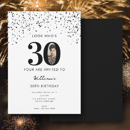 Convite aniversário de 30 anos Party Look Who's 30 Modern 