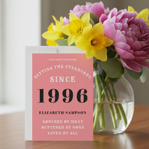 Convite Aniversário de 30 anos personalizado 1996 Adicione