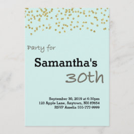 Convite aniversário de 30 anos personalizado em cores Past