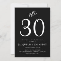 aniversário de 30 anos, preto e branco