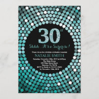 Aniversário de 30 anos preto e branco surpresa