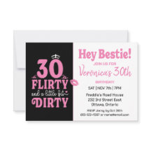 Aniversário de 30 anos preto e rosa