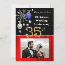 Aniversário de 35 anos de casamento no Natal Preto