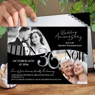 Convite Aniversário de 36 Anos de Casamento Contemporâneo