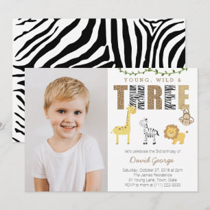Convite aniversário de 3 anos da Selgle Safari
