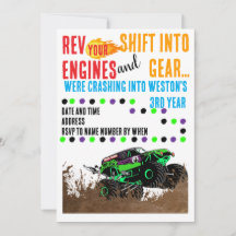 Aniversário de 3 anos de caminhão monstro