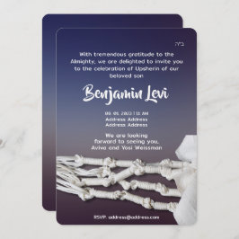 Convite Aniversário de 3 anos de Upsherin First Haircut Ju