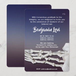 Convite Aniversário de 3 anos de Upsherin First Haircut Ju