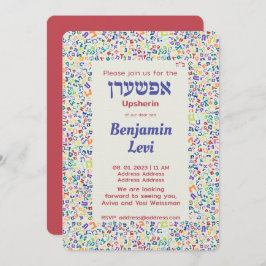 Convite Aniversário de 3 anos de Upsherin First Haircut Ju