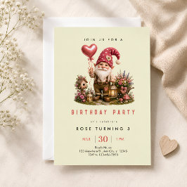 Convite Aniversário de 3 anos do Gnomo da Floresta
