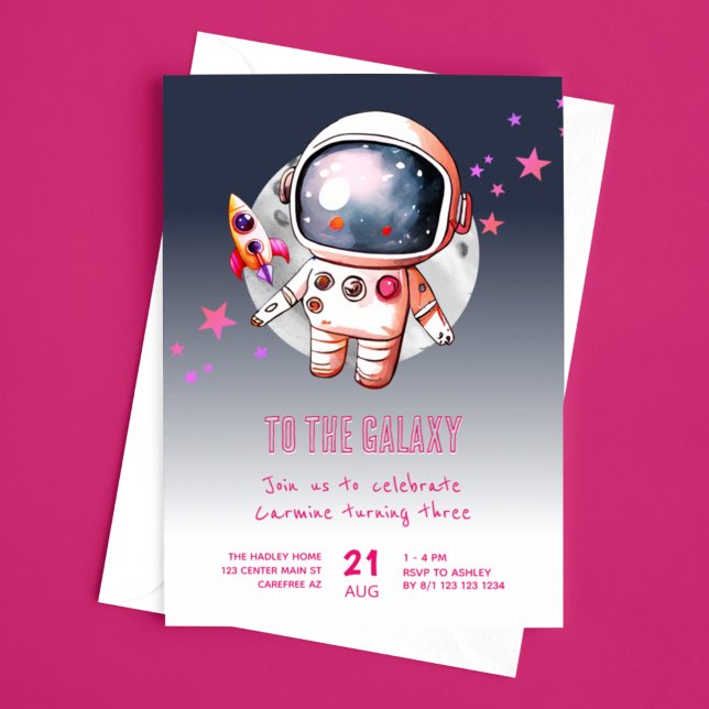 Convite Aniversário de 3 anos do Space Galaxy Moon (Criador carregado)