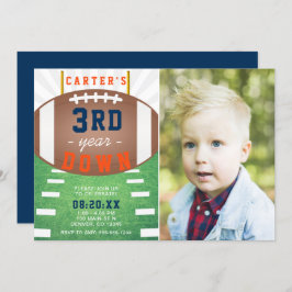 Convite Aniversário de 3 anos do Tema de Futebol do Tercei