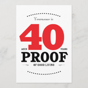 Convite aniversário de 40 anos