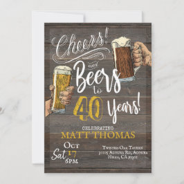 Convite Aniversário de 40 anos, Aplausos e Cervejas