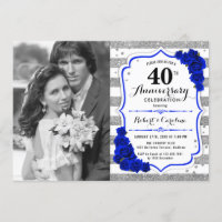 Aniversário de 40 anos com Foto - Azul Safira Prat