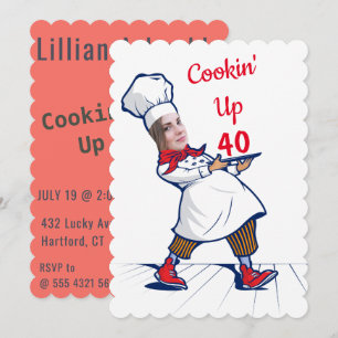 Convite aniversário de 40 anos Convidar Chef