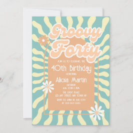 Convite Aniversário de 40 anos da Margarida da Onda Sol Re