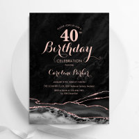 Aniversário de 40 anos de Agate Dourado Rosa