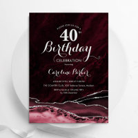 Aniversário de 40 anos de Agato Silver Burgundy