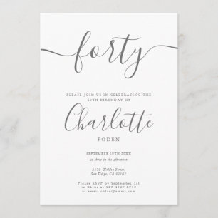 Convite aniversário de 40 anos de assinatura