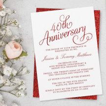 Aniversário de 40 anos de casamento de Rubi