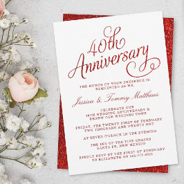 Convite Aniversário de 40 anos de casamento de Rubi