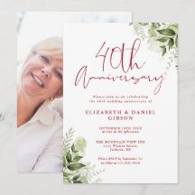 Aniversário de 40 Anos de Casamento Foto Floral Ve