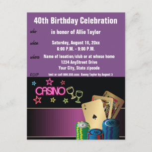 Convite Aniversário de 40 anos de Celebração do Tema Casin