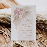 Convite Aniversário de 40 anos de Flor Russo Boho Pampas<br><div class="desc">Estes 'pampas' e 'blush floral' botânico são o toque perfeito para o seu aniversário de 40 anos boho. Personalize o convite com seus detalhes e se quiser reorganizar o estilo e posicionamento do texto,  pressione o botão "Clique para personalizar mais".</div>