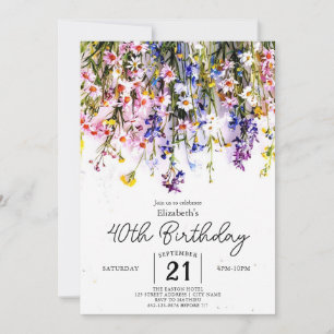 Convite Aniversário de 40 anos de Flores Selvagens Persona