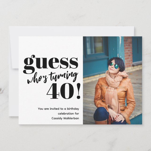 Convite Aniversário de 40 anos de Fotografias Negrito (Frente)