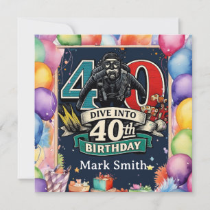 Convite Aniversário de 40 anos de mergulho