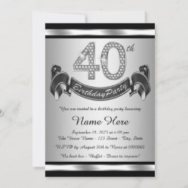 Convite Aniversário de 40 anos de Prata