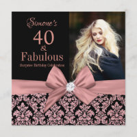 aniversário de 40 anos de rosa dourado damask dama
