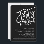 Convite ANIVERSÁRIO DE 40 ANOS de SCRIPT MODERN - preto de<br><div class="desc">por kat massard >> https://linktr.ee/simplysweetpaperie <<<< Uma tendência, design de convite à mão para sua ANIVERSÁRIO DE 40 ANOS e aposentadoria! - Tenho a maior parte das idades disponíveis na DICA das lojas: 1. Para alterar/mover gráficos e fontes e adicionar mais texto - pressione o botão "personalizar". - - -...</div>