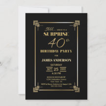 Aniversário de 40 anos de surpresa Festa Dourada e
