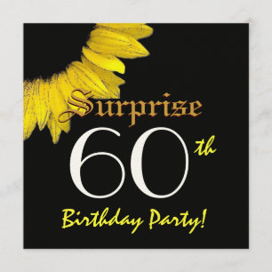 Convite aniversário de 40 anos de SURPRESA Girassol Amare