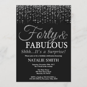 Convite aniversário de 40 anos de Surpresa Quarenta e Fab