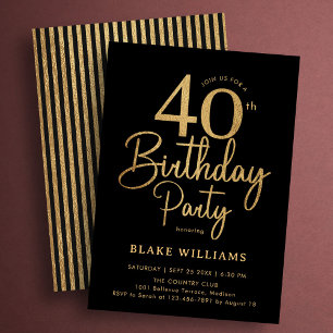 Convite Aniversário de 40 anos do Black Gold