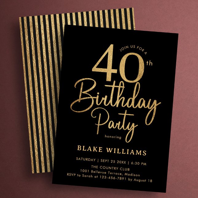 Convite Aniversário de 40 anos do Black Gold (Criador carregado)