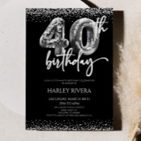 Aniversário de 40 anos do Silver Disco Ball Glitte