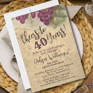Convite Aniversário de 40 anos do Vineyard   Parabéns pelo