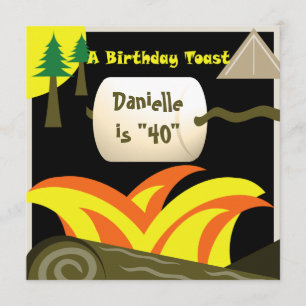 Convite aniversário de 40 anos e Marshmallow Toast