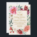 Convite Aniversário de 40 anos Floral Rosa Turvo<br><div class="desc">Bonito peônias cor-de-rosa com convite de festas floral branco e floral verde e aniversário de 40 anos botânico. Entre em contato comigo para obter assistência com suas personalizações ou para solicitar outros produtos Zazzle correspondentes ou coordenadores para o seu partido.</div>