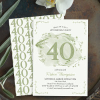 aniversário de 40 anos Green Dacil Wildflower núme
