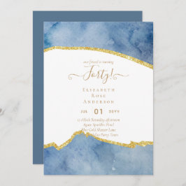 Convite aniversário de 40 anos Invoca Glamor Girly Modern