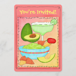 Convite aniversário de 40 anos Margarita Guacamole