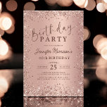 Convite Aniversário de 40 anos Metálico Elegante Dourado G<br><div class="desc">Comemore a fazer 40 anos de estilo com este Elegante Rosa Metálico, Dourado Convite à aniversário de 40 anos Glitter! Projetado com um impressionante efeito metálico de ouro-rosa e sombreando detalhes de brilho, esse convite é perfeito para uma sofisticada e glamourosa celebração de aniversário. Quer você esteja hospedando um janto...</div>