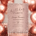 Convite Aniversário de 40 anos Metálico Elegante Dourado G<br><div class="desc">Comemore a fazer 40 anos de estilo com este Elegante Rosa Metálico, Dourado Convite à aniversário de 40 anos Glitter! Projetado com um impressionante efeito metálico de ouro-rosa e sombreando detalhes de brilho, esse convite é perfeito para uma sofisticada e glamourosa celebração de aniversário. Quer você esteja hospedando um janto...</div>