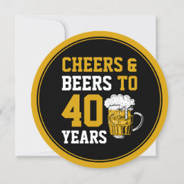 Convite aniversário de 40 anos nos alegria e cervejas aos 
